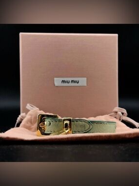MIU MIU Ostrich Leather with Heart Charm